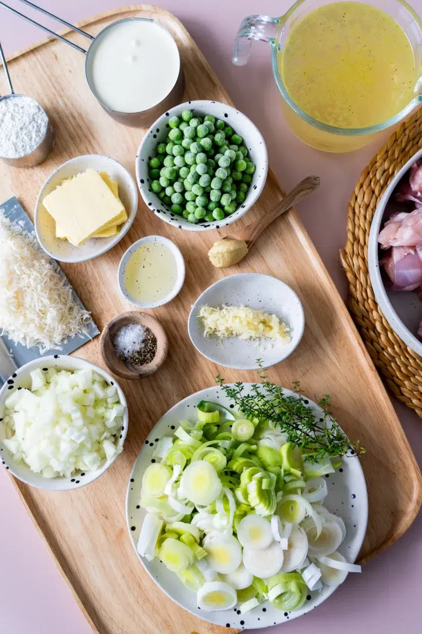 Creamy Chicken and Leek Pot Pie Recipe Ingredients