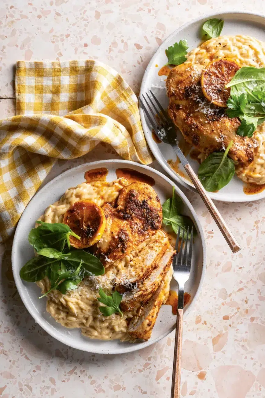 One Pan Creamy Lemon Chicken Risoni