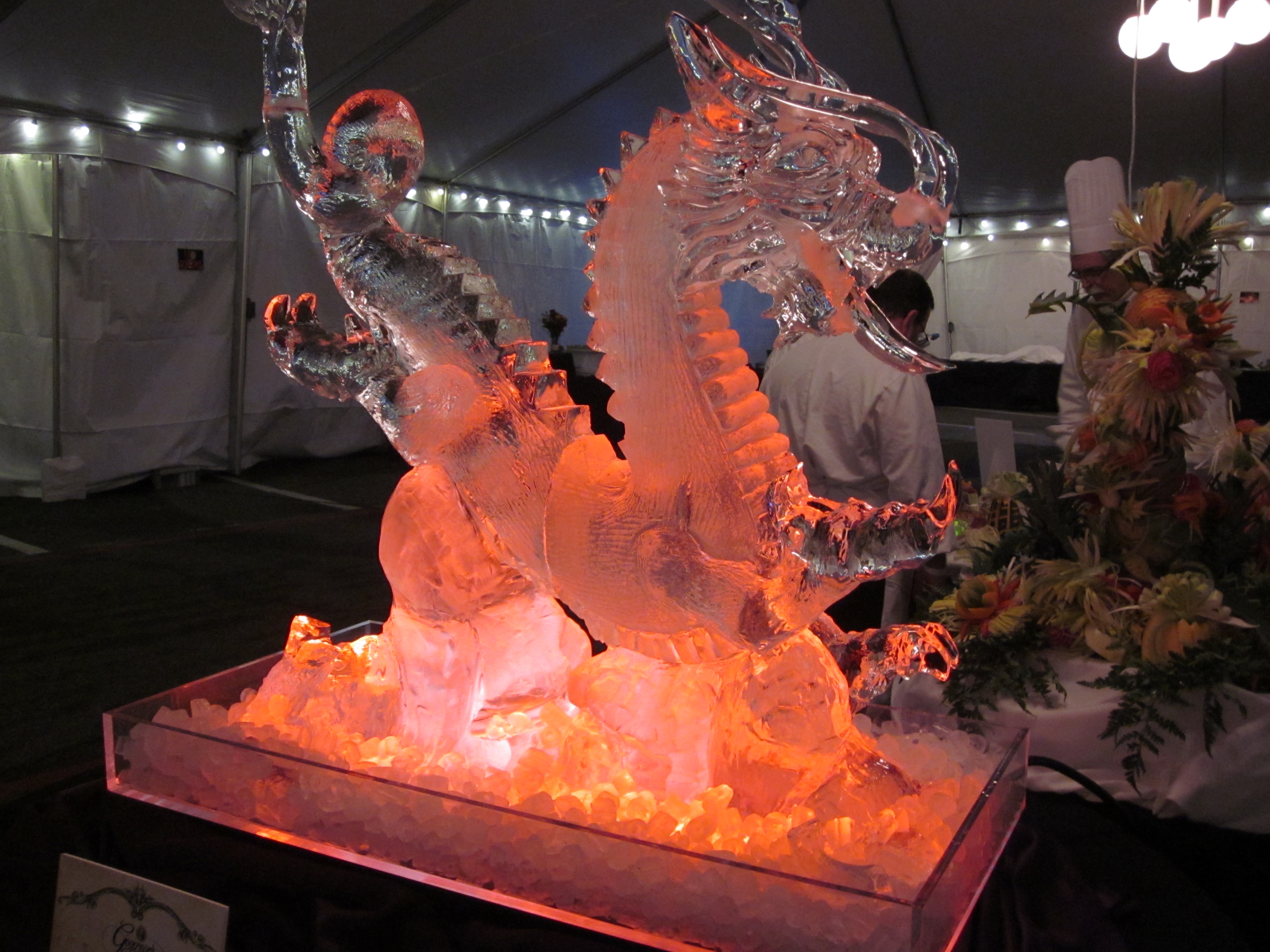 the year of the dragon ice sculpture