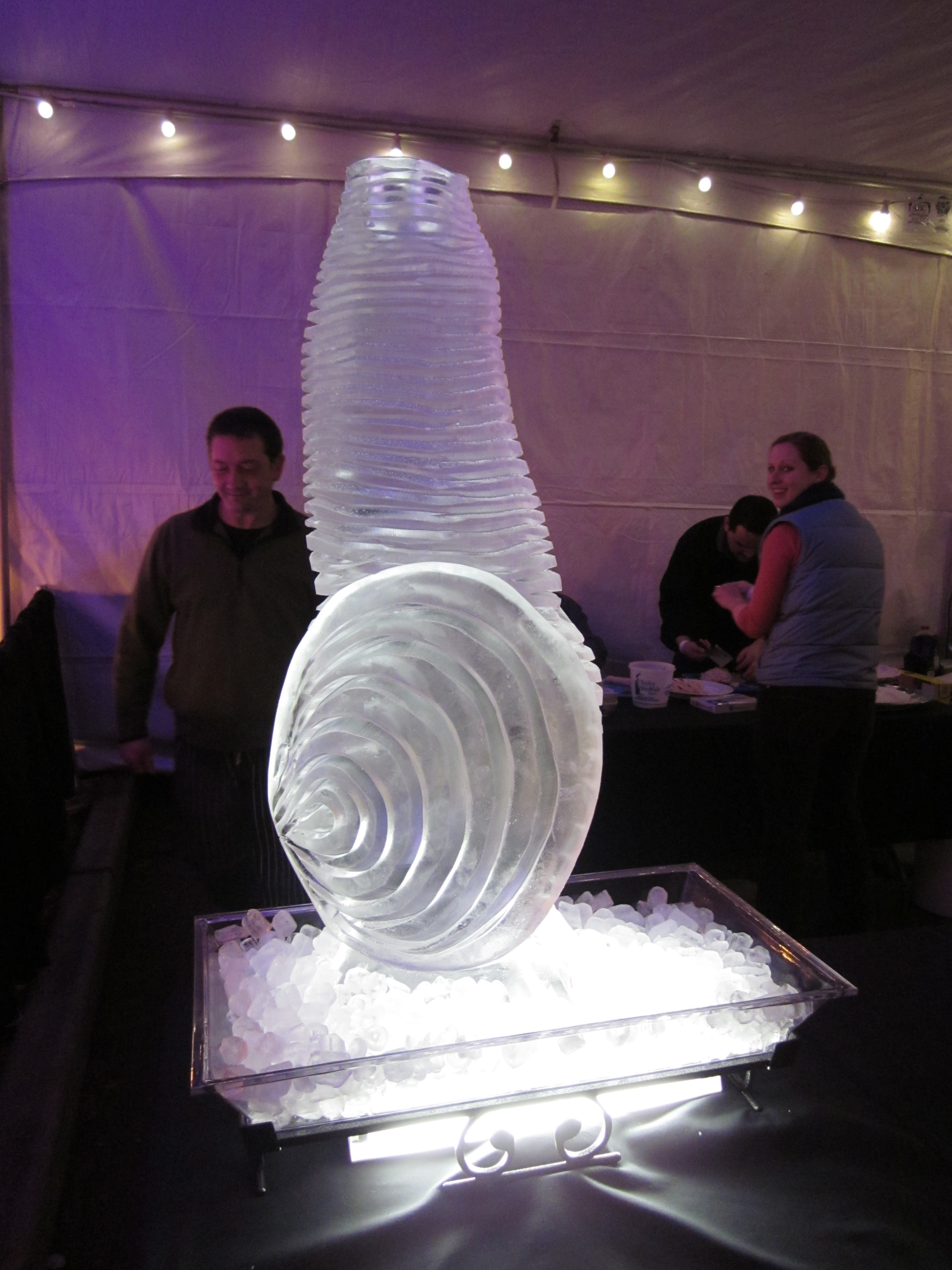 geoduck ice sculpture from Taylor seafood